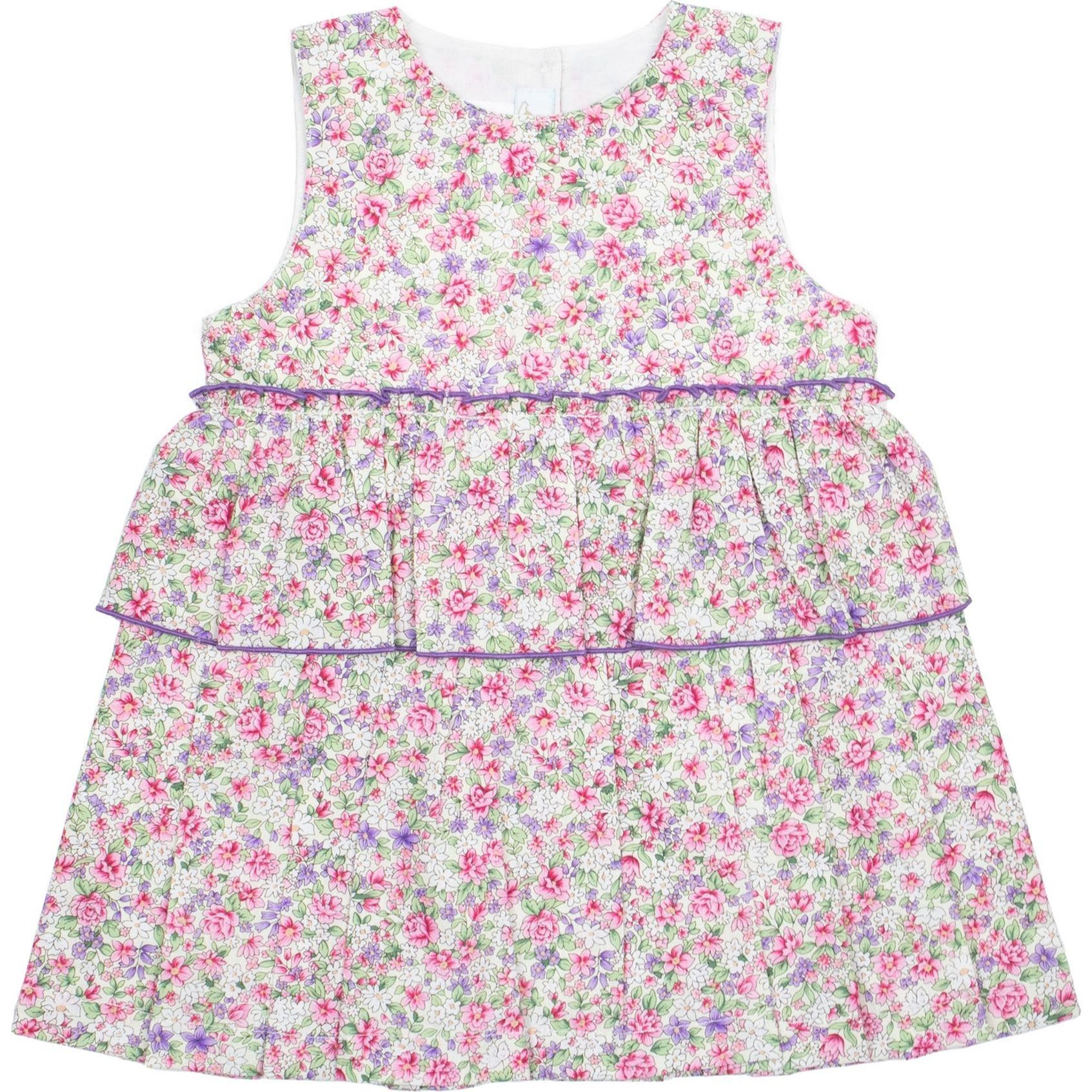 Floral Peplum Dress, Lilac Multi - Dresses - 1