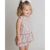 Floral Peplum Short Set, Lilac Multi - Mixed Apparel Set - 2