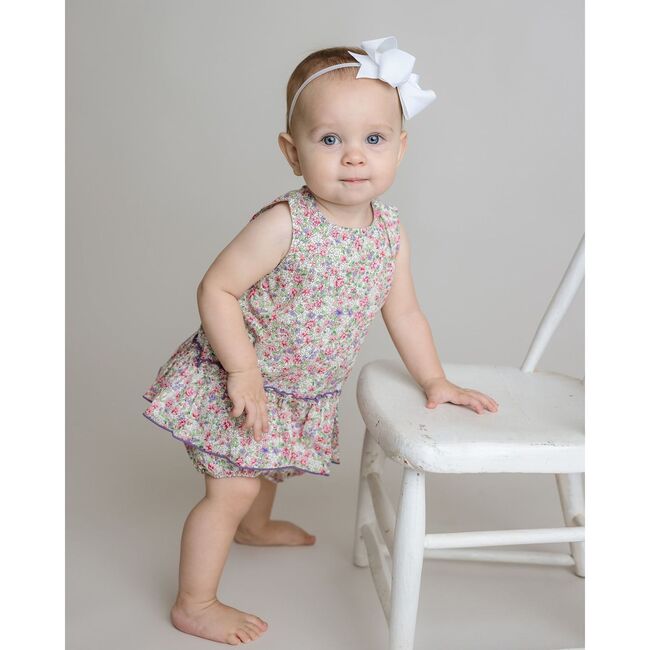 Floral Peplum Short Set, Lilac Multi - Mixed Apparel Set - 5