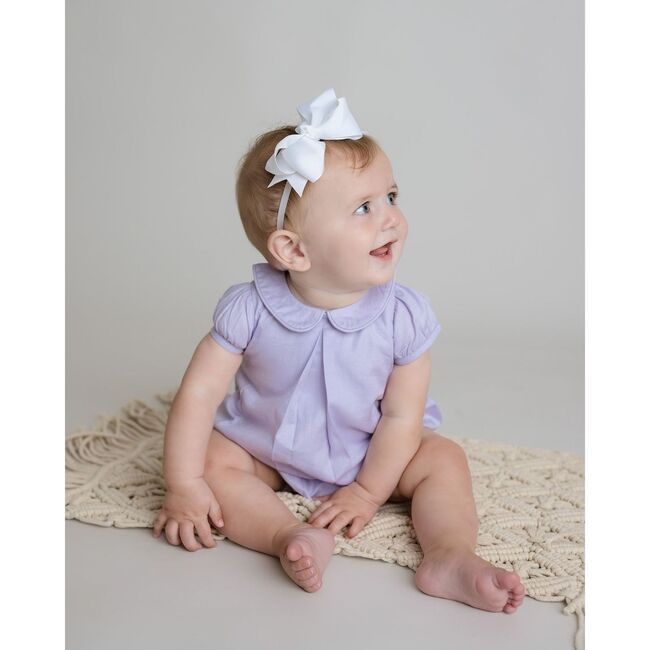 Elena Pique Bubble Romper, Lilac - Rompers - 3