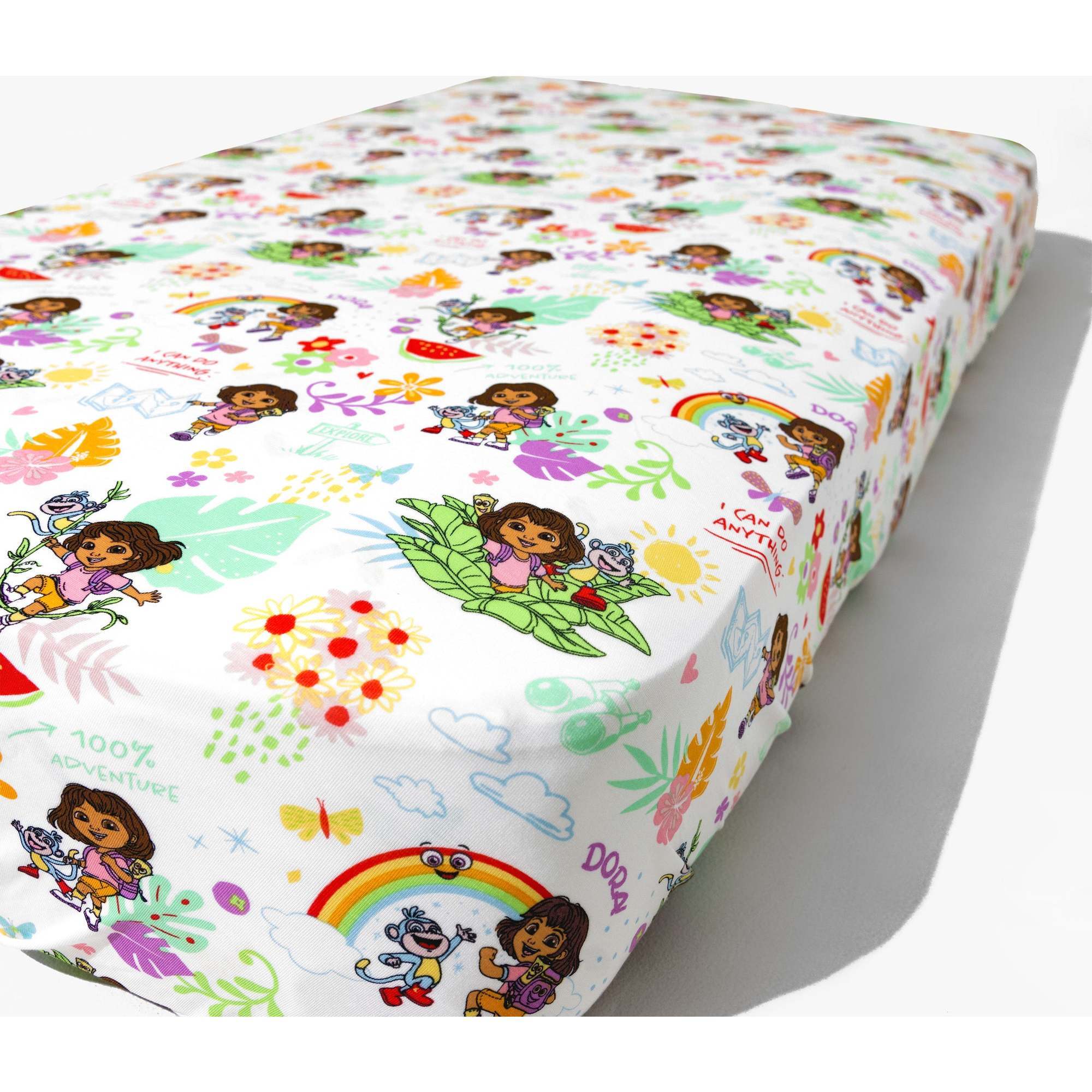 Dora: Tropical Dreams Bamboo Twin Sheet Set, White - Sheets - 1