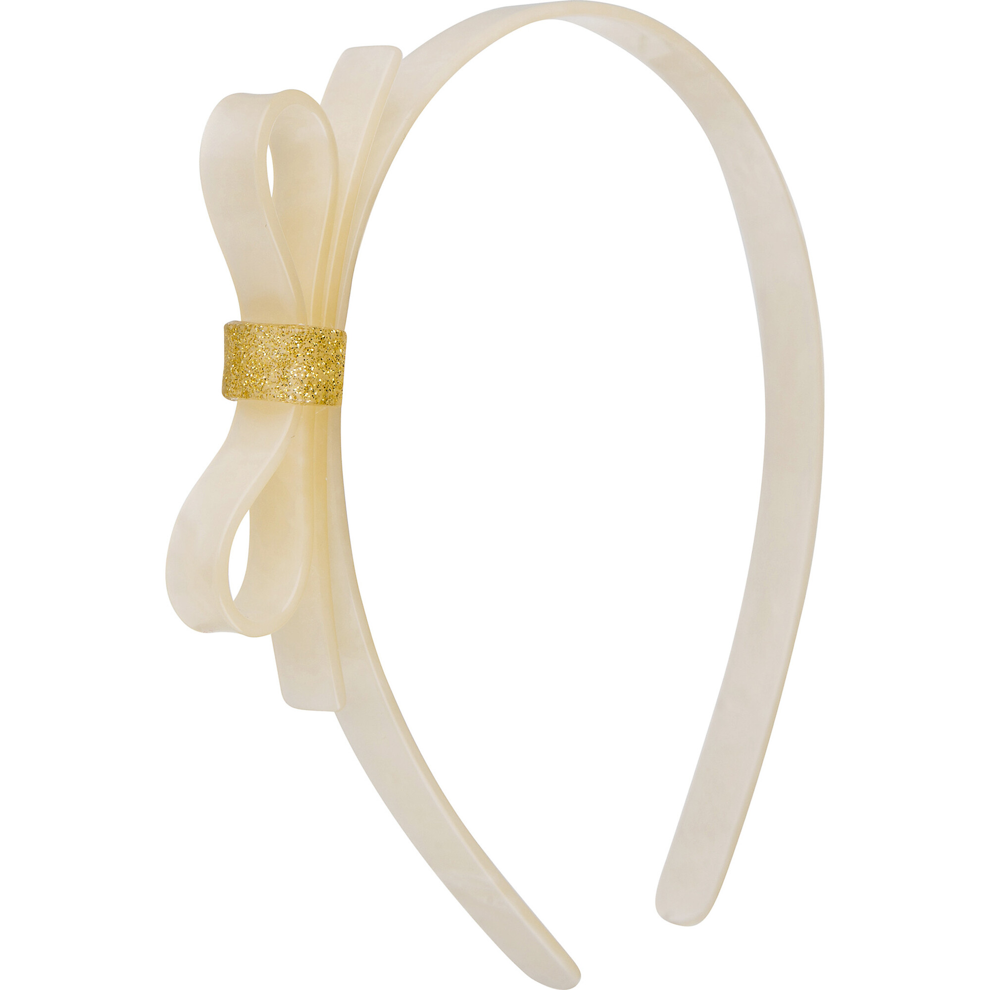 Thin Bow Pearlized Cream Headband - Headbands - 1
