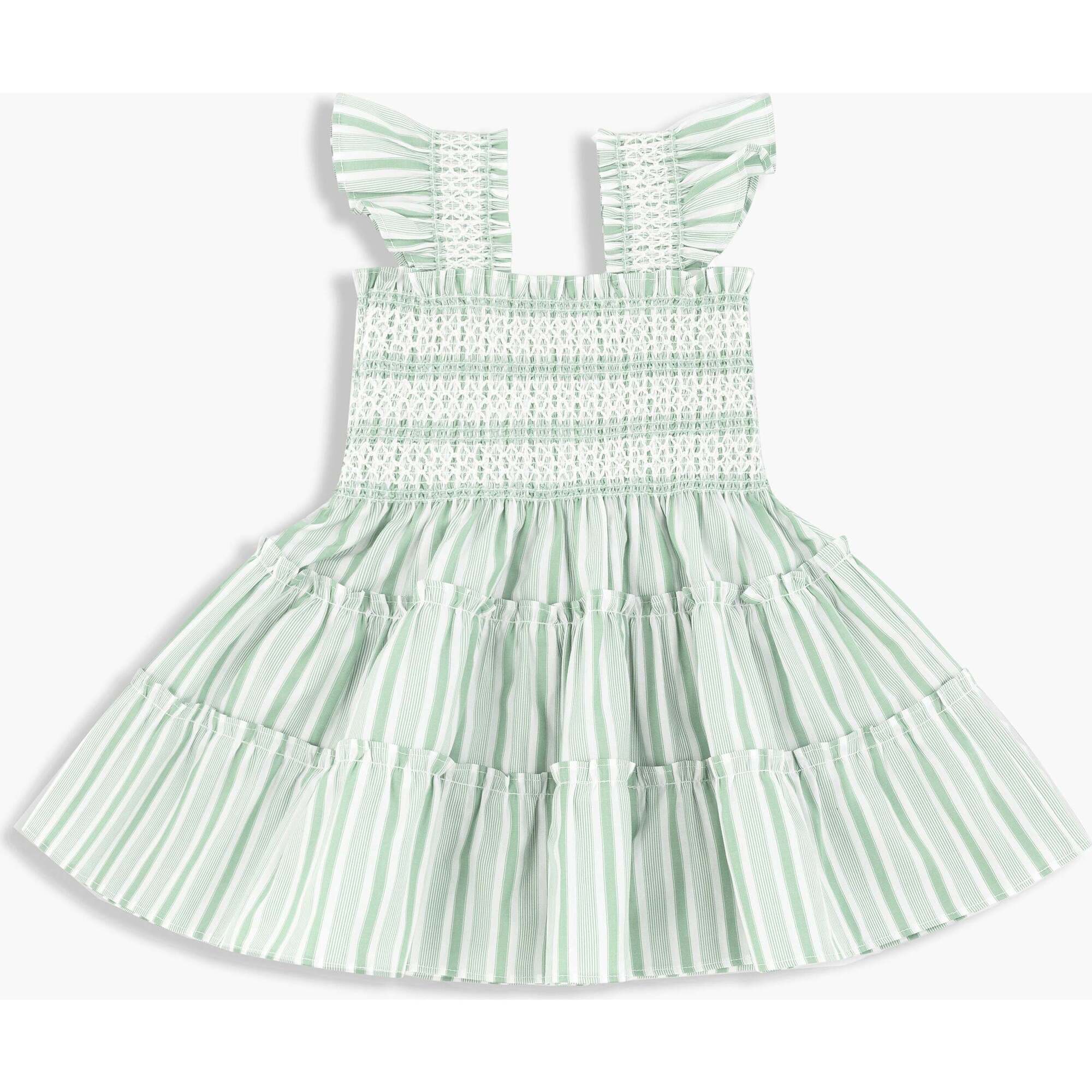 The Tiny Ellie Nap Dress, Apple Green Stripe - Dresses - 1
