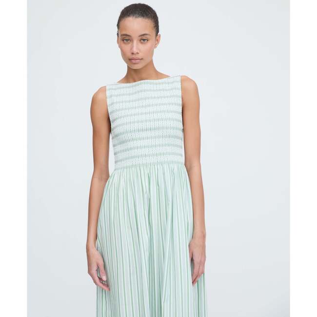 The Cosima Nap Dress, Apple Green Stripe - Dresses - 5