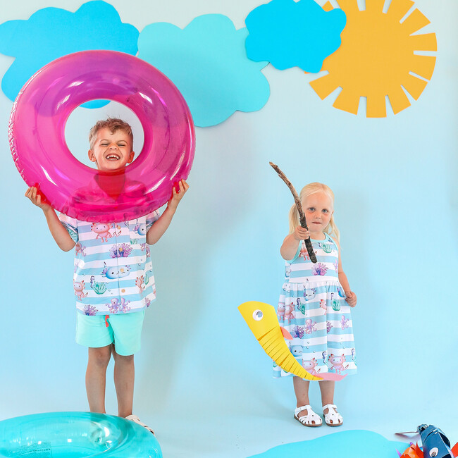 Sage Kids' Dress, Sea Creatures