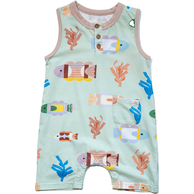 Cleo Baby Romper, Origami Ocean