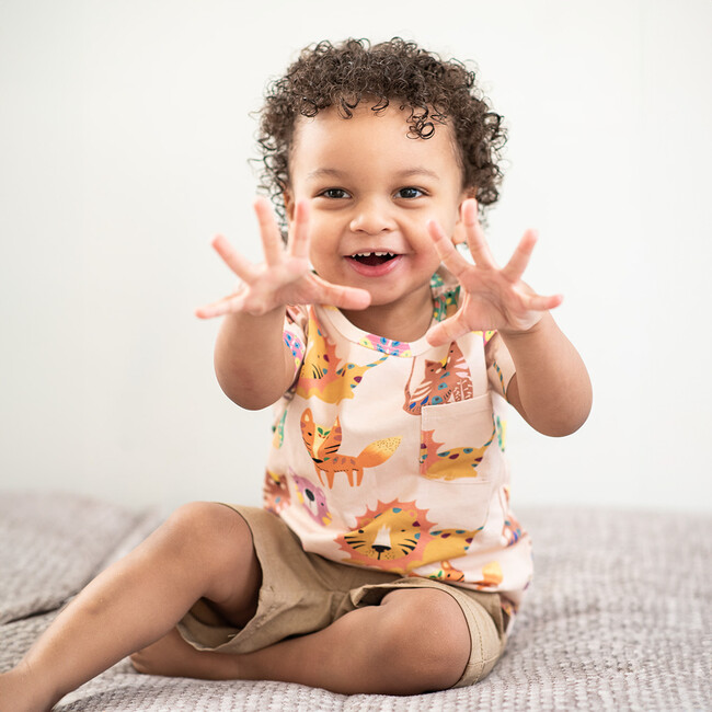 Brooklyn Babies & Kids' Pocket Tee, Forest Friends