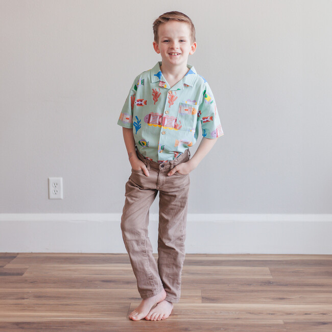 Cory Babies & Kids Buttoned Down Shirt, Origami Ocean - Button Downs - 3