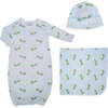 Hydrangea Layette Set, Floral - Mixed Apparel Set - 1 - thumbnail