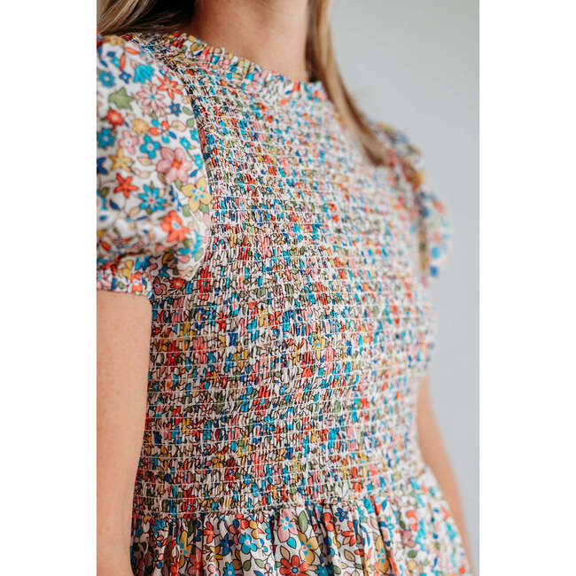 Kendall Womens Smocked Dress, Floral - Dresses - 3