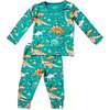 Long Sleeve Pajama Set, Dinosaur Jungle - Pajamas - 1 - thumbnail