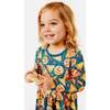 Stretchy Long Sleeve Twirl Dress, Pizza Party - Dresses - 2
