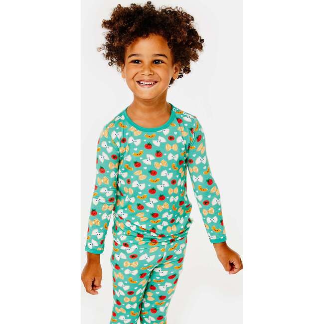 Long Sleeve Pajama Set, Pasta Night - Pajamas - 4