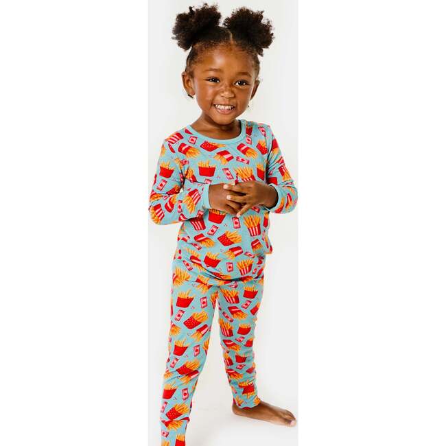 Long Sleeve Pajama Set, French Fries - Pajamas - 2