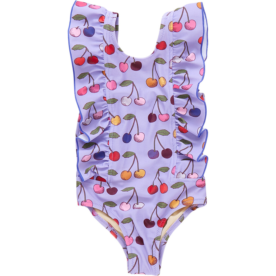 Girls Katniss Suit, Lavender Cherry - One Pieces - 1
