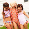 Girls Sutton Suit, Pink Faux Embriodery Stripe - One Pieces - 2