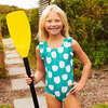 Girls Liv Bow Suit, White Tulips - One Pieces - 2