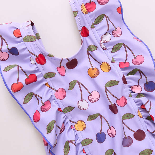Girls Katniss Suit, Lavender Cherry - One Pieces - 2