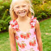 Girls Via Suit, Pink Wild Strawberries - One Pieces - 2