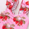 Girls Via Suit, Pink Wild Strawberries - One Pieces - 4