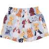 Boys Swim Trunk, Light Blue Watercolor Dogs - Swim Trunks - 3