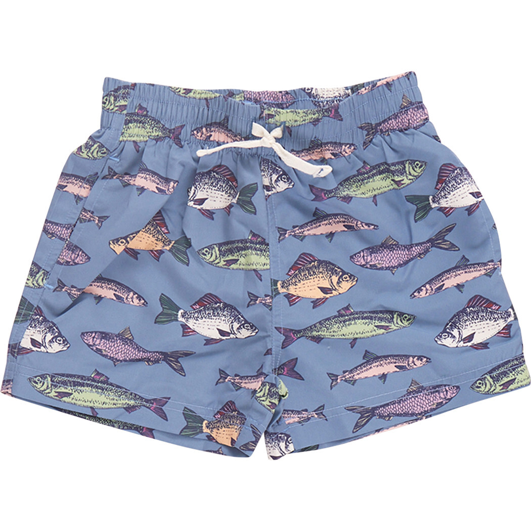 Boys Swim Trunk, Bluestone Multi Fishies - Swim Trunks - 1