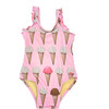 Baby Girls Claire Suit, Neapolitan Ice Cream Cones - One Pieces - 1 - thumbnail