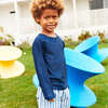 Boys Rash Guard, Navy - Rash Guards - 2