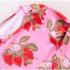Baby Girls Rash Guard Set, Pink Wild Strawberries - Two Pieces - 3