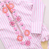 Baby Girls Arden Suit, Pink Faux Embroidery Stripe - One Pieces - 3