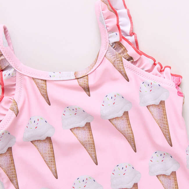Baby Girls Claire Suit, Neapolitan Ice Cream Cones - One Pieces - 3