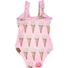 Baby Girls Claire Suit, Neapolitan Ice Cream Cones - One Pieces - 4