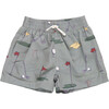 Baby Boys Swim Trunk, Green Golf Tournament - Swim Trunks - 1 - thumbnail