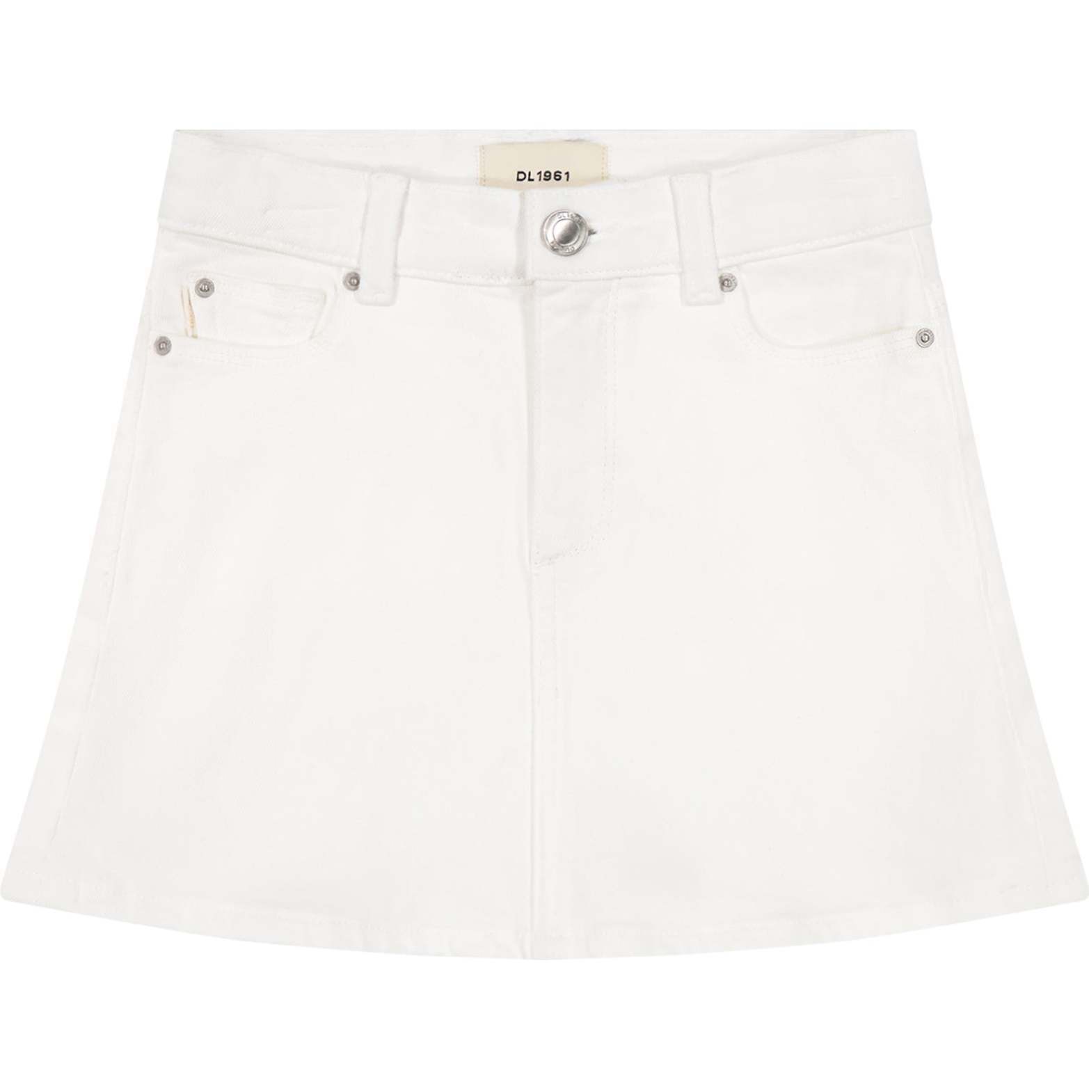 Jenny Mini Skirt Toddler Girl, White - Skirts - 1
