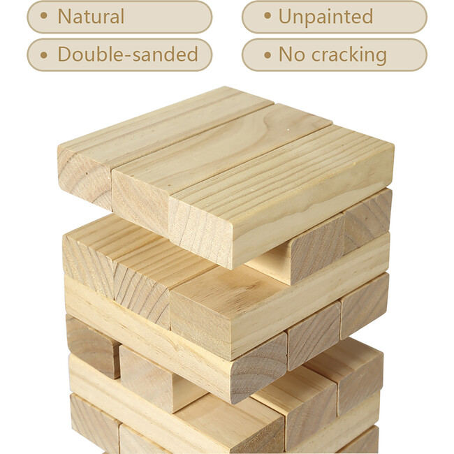 Wooden Toppling Tower: Large - 21.25" - Outdoor Games - 3