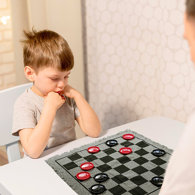 3-In-1 Game Set: Giant Checkers, Tic Tac Toe - Outdoor Games - 6
