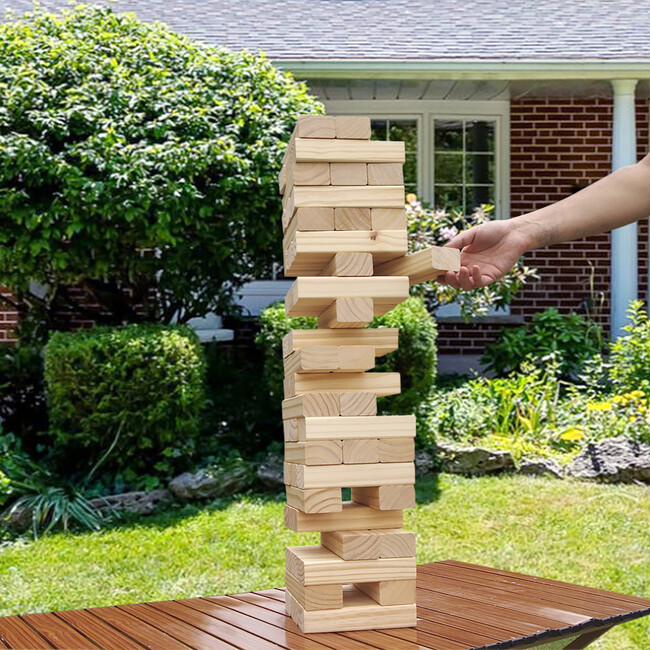Wooden Toppling Tower: Large - 21.25" - Outdoor Games - 6