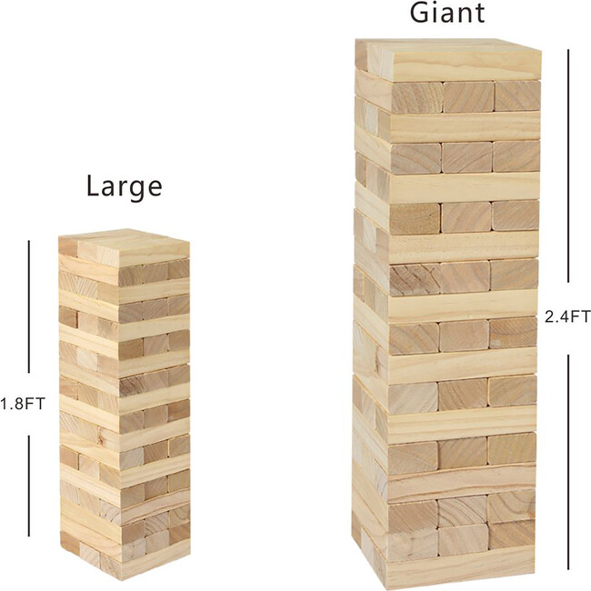 Wooden Toppling Tower: Large - 21.25" - Outdoor Games - 7