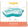 Shimmer Party Pool - 10ft Teal & White - Pool Floats - 2