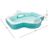Shimmer Party Pool - 10ft Teal & White - Pool Floats - 3