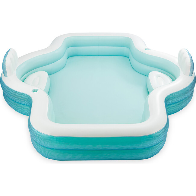 Shimmer Party Pool - 10ft Teal & White - Pool Floats - 5