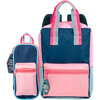 Style.Lab: Harlow Colorblock Backpack Pouch Set - Navy & Pink - Costume Accessories - 1 - thumbnail