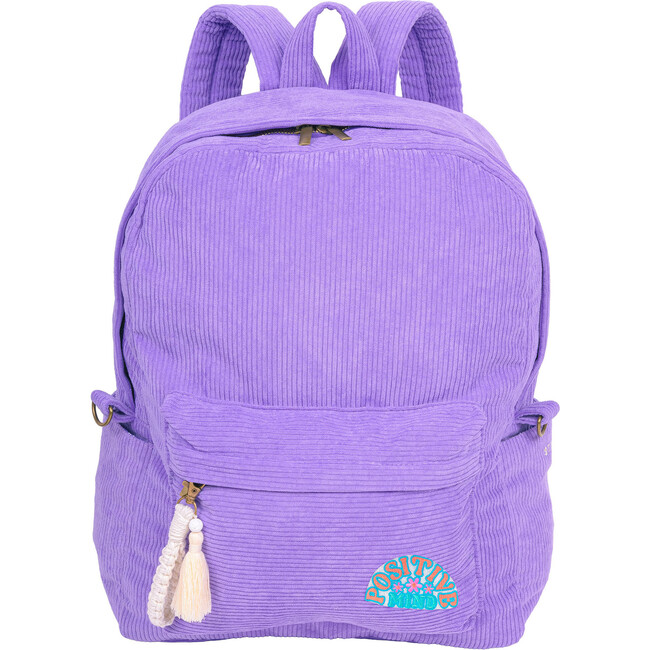 Style.Lab: Billie Corduroy Backpack - Periwinkle - Costume Accessories - 7