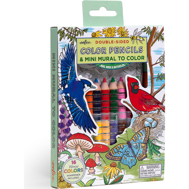 Biggies Color Pencils: Bugs, Birds & Butterflies - 8pc - Arts & Crafts - 1