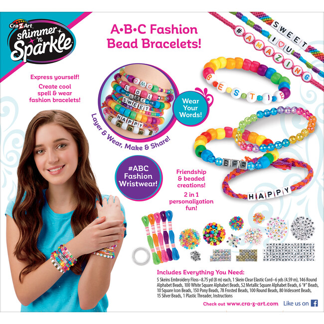 Shimmer 'N Sparkle: ABC Fashion Bead Bracelets - Arts & Crafts - 2