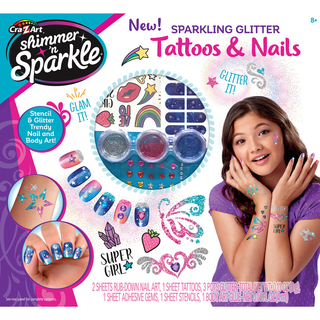 Shimmer 'N Sparkle: Sparkling Glitter Tattoos & Nails - Arts & Crafts - 7