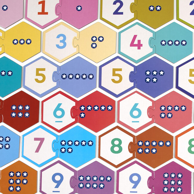 Hexagon Puzzle Pairs: Numbers - Puzzles - 7