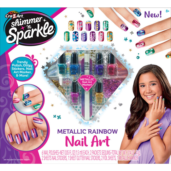 Shimmer 'N Sparkle: Metallic Rainbow Nail Art - Arts & Crafts - 7