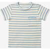 Willie T-Shirt, Dusty Blue Sport Stripe - T-Shirts - 1 - thumbnail