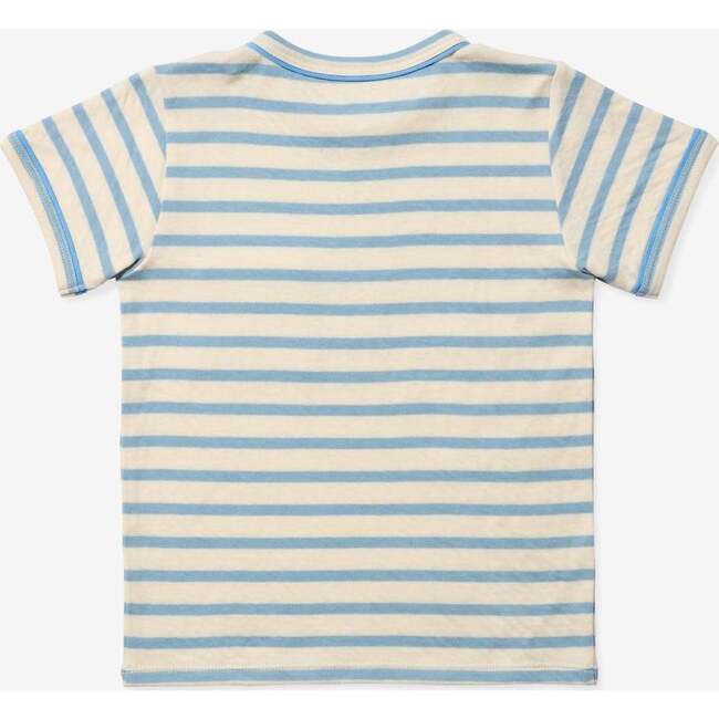 Willie T-Shirt, Dusty Blue Sport Stripe - T-Shirts - 2